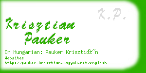 krisztian pauker business card